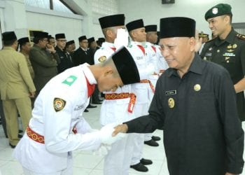 Pesan H Surya BSc pada Pengukuhan Paskibra Peringatan HUT ke-74 RI di Kabupaten Asahan