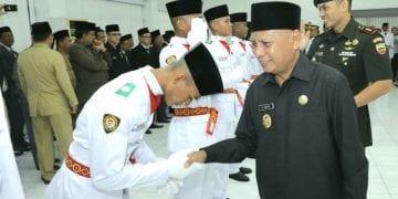 Pesan H Surya BSc pada Pengukuhan Paskibra Peringatan HUT ke-74 RI di Kabupaten Asahan