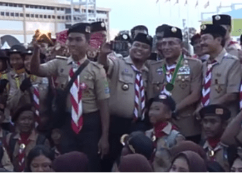 Plt Bupati Asahan Surya Terima Penghargaan di Apel Besar Pramuka ke-58