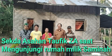 Kunjungi Samina, Sekda Asahan Janji Rumah Warga Pulo Bandring Ini “Dibedah”