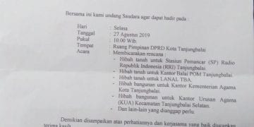 Hibahkan Tanah dan Bangunan, Pemko Tanjungbalai Bisa Terkena Gratifikasi