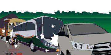 3 Mobil Tabrakan Beruntun di Jalinsum Batubara-Medan