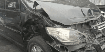 Mobil Innova Milik Kadis Sosial Asahan Tabrakan Beruntun di Batubara