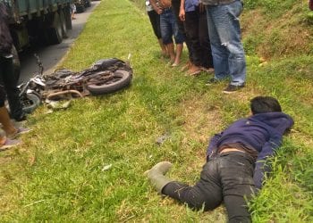 Tabrak Truk, Hafiz Tewas, TKP Jalinsum Batubara