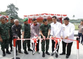 Bupati Asahan Hadiri Peresmian Pembangunan Perkantoran Kasrem