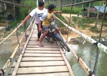 Warga 7 Desa Harap Pemkab Madina Bangun Kembali Jembatan Tambangan