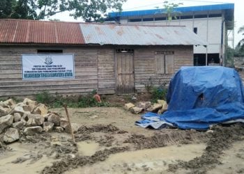 Aneh, Bangunan Intake Dari WTP-6 Pante Olang Dibangun Diatas DAS