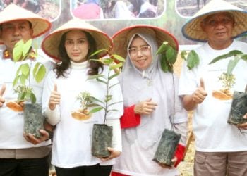 Tanam 12 Ribu Pohon di Bantaran Sungai, Polres Gandeng Pemkab Asahan dan TNI