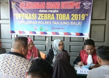 Razia Zebra 2019, Satlantas Polres Tanjungbalai Gelar Sidang di Tempat