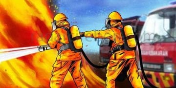 7 Unit Pertokoan di Pasar Lama Panyabungan Dilalap si Jago Merah