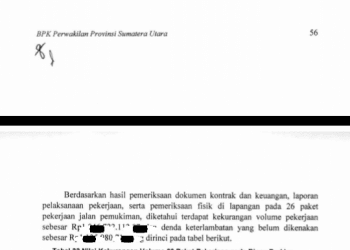 Bukti temuan BPK atas 26 proyek di Per