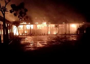 Senin Dini Hari, 4 Ruang Belajar SMP Negeri 6 Tanjungbalai Musnah Terbakar
