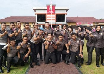 108 Personel Polres Labuhanbatu Naik Pangkat
