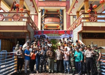 Sambut Imlek 2571/2020, Polres Tanjungbalai Gelar Apel dan Gotong Royong Bersama