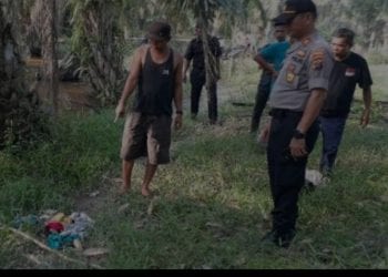 Lokasi penemuan mayat ketiga bocah yang tewas di Labuhanbatu.