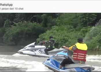 Di Hadapan Kapolres dan Para Pejabat, Walikota Tanjungbalai Tunjukkan Keahliannya Bermain Jet Sky