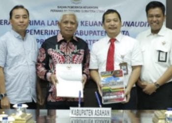 Serahkan LKPD TA 2019, Bupati Asahan Siap Bersinergi dengan BPK RI Perwakilan Provsu
