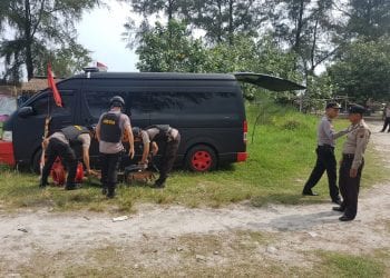 Tim Jibom Polda Sumut Ledakkan Diduga Bom Jenis Mortir Temuan Nelayan Sergai