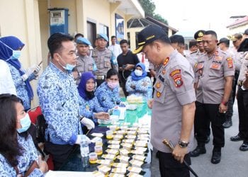 Komit Berantas Narkoba, Personil Polres Sergai tes Urine Mendadak, 1 Dinyatakan Positif