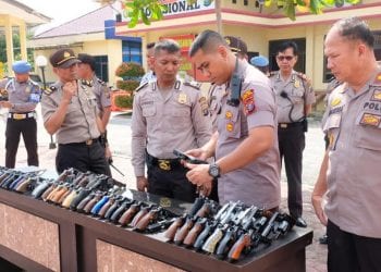 Kapolresta Tanjungbalai Periksa Senpi Dinas Jajarannya