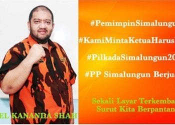 Ketua MPC Pemuda Pancasila Kabupaten Simalungun Elkananda Shah.