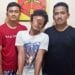 Tersangka pelaku pencurian di Labura saat di kantor polisi.