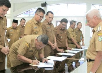 Bupati, OPD dan Camat se-Kabupaten Asahan Komit Untuk Capai Target indikator Kinerja Tahun 2020