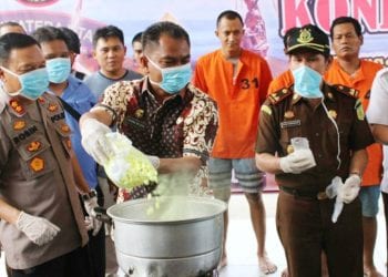 Wakil Bupati Apresiasi Polres Sergai Musnahkan Barang Bukti Narkotika