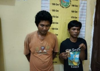 2 tersangka narkoba di Sergai yang ditangkap polisi.