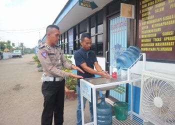Cegah Penyebaran Virus Corona, Polres Sergai Sediakan Wastafel Poltabel