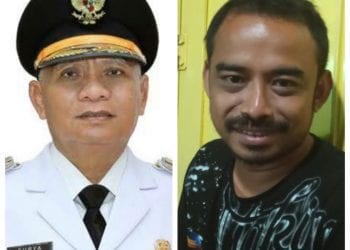 Bupati Asahan Surya BSc dan aktivis di Asahan Muhammad Isa Ansori Hasibuan.