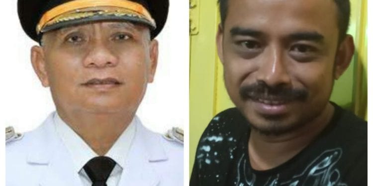 Bupati Asahan Surya BSc dan aktivis di Asahan Muhammad Isa Ansori Hasibuan.