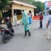 Personil dan Masyarakat yang Masuk ke Polres Sergai Disemprotkan Cairan Desinfektan