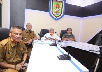 Laporan Bupati Asahan ke Gubsu via Teleconference, 142 Orang Status ODP