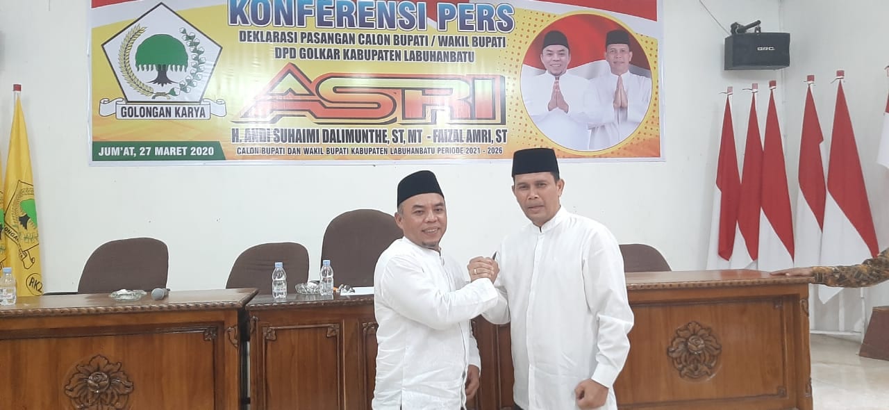 Pasangan Asri yang didukung Golkar Labuhanbatu di pilkada