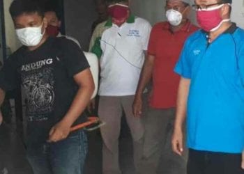 Cegah Penyebaran Corona, Kantor Disdik Labuhanbatu Disterilkan