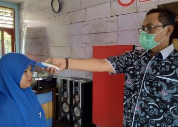 Antisipasi Corona, Disnaker Asahan Sediakan Anti Septic dan Alat Pengukur Suhu Tubuh