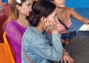 3 waria TKI Ilegal dari Batubara dan Deliserdang yang baru pulang dari Malaysia saat diamankan personel Polres Tanjungbalai.