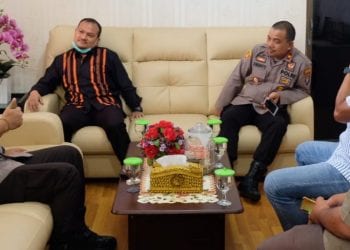 Terkait pencegahan Covid-19, Kapolres Tanjungbalai Dikunjungi Anggota DPRD Propinsi Sumatera Utara
