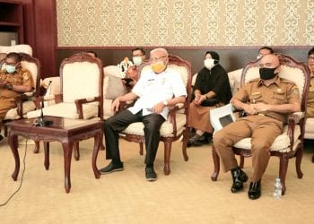 Bupati Asahan Ikuti Rapat Penanganan Percepatan Covid-19 dengan Mendagri