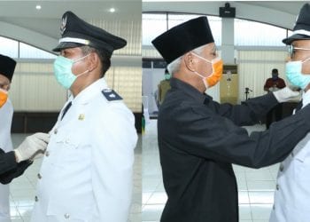 Arinton Sihotang dan Sujadi Pranata Dilantik Bupati Jadi Kades Masa Jabatan 2020-2026