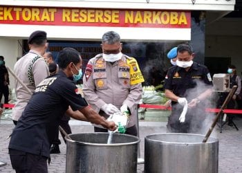 Kapoldasu Pimpin Pemusnahan 53, 91 Kg Sabu, 49,847 Pil Ektasi dan 323.103 Gram Ganja