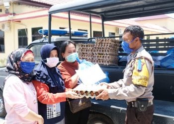 Ketua Cabang Bhayangkari Tanjungbalai Berikan Bantuan Sembako Kepada Warga Kurang Mampu