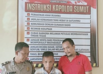 Tersangka narkoba di Sergai yang diringkus polisi.