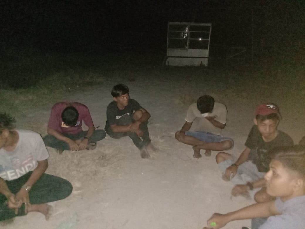 Pelaku balapan liar di Sergai yang diamankan.