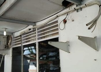 Letak Mesin AC di Kantor Diskominfo Labuhanbatu yang hilang.