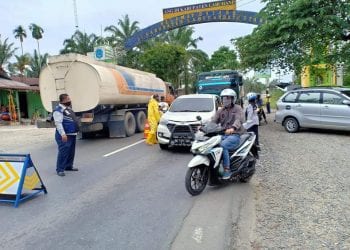 Dishub Data dan Periksa Suhu Tubuh Warga Yang Keluar Masuk Labuhanbatu