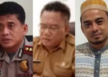 Kapolres Asahan AKBP Nugroho Dwi Karyanto, Sekwan Syahrul Efendi Tambunan dan Muhammad Isa Ansori Hasibuan