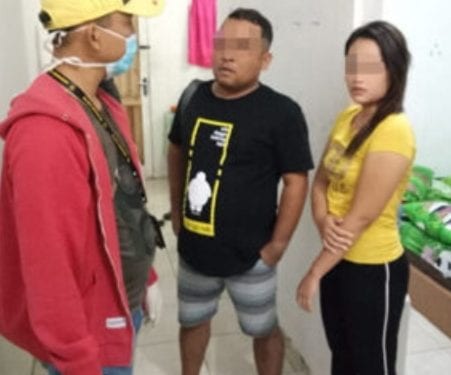 Pasangan selingkuh yang diamankan dari kamar kos-kosan di Batubara.