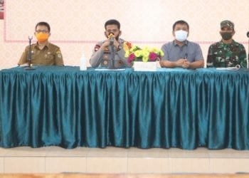 Polres Asahan Gelar Simulasi Tactical Floor Game saat Rapat Koordinasi Lintas Sektoral OPS Ketupat Toba 2020